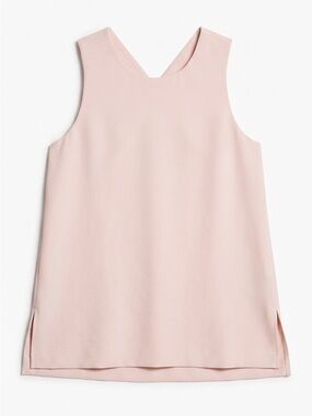 Theory Parieom Admiral Crepe Tunic Tank Top Light Pink Size S